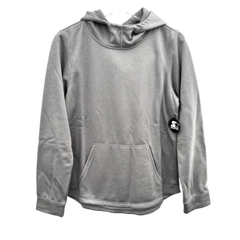 Starter Women's Pullover Hoodie Sweatshirt Jacket Authen-Tech M Heather Gray NWT